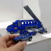 Автовоз з запуском, з металевими машинками