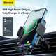 Держатель Baseus Halo Electric Wireless Charging Car Mount |15W| (SUDD000001)