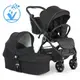 Коляска универсальная 2в1 ME 1085 SAGA Denim Black 
черный