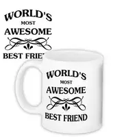 Кружка с принтом World`s most awesome best friend 330 мл KR_FR013