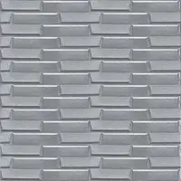 3D панель самоклеющаяся кладка 770х700х5мм Серебро (034) SW-00000217