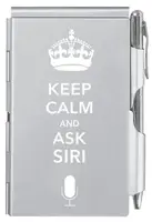 Карманный блокнот с ручкой Troika Keep Calm and ask Siri