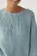 Однотонний джемпер крупної в'язки - джинс цвет, ONE SIZE
