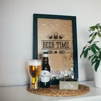 Рамка для пивных крышек "Beer time", Чорный-коричневый, английский