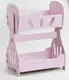 Кроватка для кукол "МАСЯ", скалка, двухъярусная. Pink (130434)