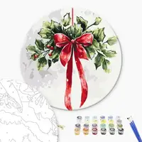 Картина по номерам "Різдвяна омела" 30x30 см.