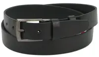 Мужской ремень под брюки из кожи Skipper 1301-33 черный