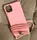 Силиконовый чехол для iPhone 11 Pro Max - Rope Strap Color case, Pink