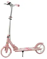 Самокат двухколесный Best Scooter, колеса PU, 1 амортизатор, с ручным тормозом, зажим руля. Pink (147564)