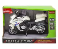 Игрушечный мотоцикл "АВТОПРОМ" 7962 со звуковыми эффектами Белый