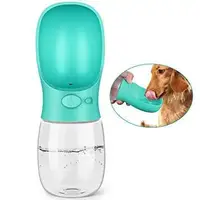 Портативная поилка SUNROZ Dog Bottle прогулочная бутылка для собак 350 мл Голубая