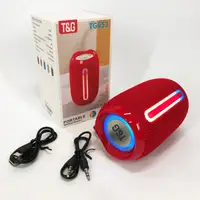 Портативная Bluetooth-колонка TG653 USB с ремешком мощная переносная акустическая колонка Цвет: красный