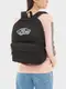 Рюкзак Vans Realm Backpack Black — стильный черный рюкзак с аппликацией, объем 22 л, повседневный городской рюкзак для школы,
