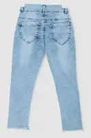 Джинсы для девочек, цвет голубой, 247R700-1