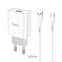 Адаптер сетевой HOCO Type-C cable Asombroso C81A |1USB, 2.1A|