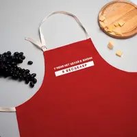 Фартук "У МЕНЯ НЕТ ЦЕЛЕЙ В ЖИЗНИ - Я БЕСЦЕЛЛЕР", Красный