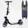Двоколісний складний самокат Best Scooter, ліхтарик, 2 амортизатори. Black and blue (114436)