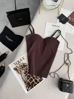 Майка push-up AO599 Коричневая S/M