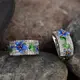 Серьги женские серебристые с цветами код 1910