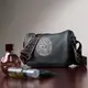 Модная женская сумка с вышивкой на лицевой стороне из натуральной кожи Vintage 22627 Темно-зеленая