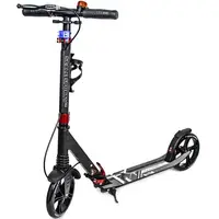 Самокат двухколесный Scale Sports SS-08, ручной тормоз, Led-фонарик. Black. (841149788)
