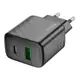 Адаптер сетевой HOCO Sunlight dual-port charger CS23A |1USB/1Type-C, 30W/3A, PD/QC|