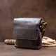 Сумка мессенджер в гладкой коже GRANDE PELLE 11334 Шоколадная
