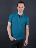 Чоловіча футболка поло бірюзова Туреччина 56103 M