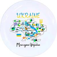 Тарелка обеденная Kvarta Украина KV-D-1210 25 см белая