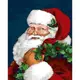 Картина по номерам Strateg ПРЕМИУМ Santa Claus с лаком размером 40х50 см SY6251