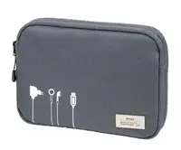 Органайзер Troika BLUE CYCLE TECH POUCH 2 для аксесуарів та кабелів, 23,5 х 17 х 3,5 см, сірий