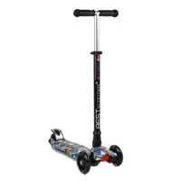 Самокат дитячий "Best Scooter", з алюмінієвої трубкою керма + 4 колеса PU зі світлом. Multicolor (99662)