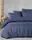 Постельное Белье Страйп Сатин Турция Bella Home Lacivert 200х220см