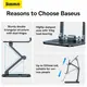 Держатель Baseus Desktop Biaxial Foldable Metal Stand (for Tablets 13") (LUSZ000113)