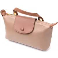 Ідеальна сумка жіноча з цікавим клапаном з натуральної шкіри Vintage 22251 Бежева