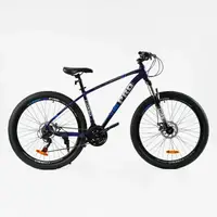 Велосипед Спортивный Corso HI RACE PRO 27,5", скорость 21, рама алюминиевая 17", оборудование Shimano. Blue (138285)