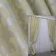 Комплект (2шт.1х2,7) готовых штор из ткани лён "Вензель". Цвет жёлтый. Код 1067ш 31-371