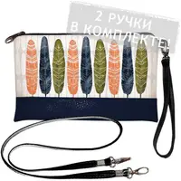 Клатч через плечо Перья 25x15 см (KL_GL_15L032_TSI)
