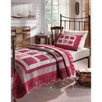 Покрывало с наволочкой Karaca Home - Cheery Patchwork хлопок 90% полиэст 180*260
