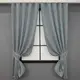 Комплект (2шт. 1,3х1,7м.) коротких штор лён-софт, коллекция "Парма". Цвет серый. Код 1340ш 35-0012