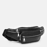 Чоловіча шкіряна сумка на пояс Ricco Grande K16292bl-black