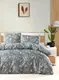 Семейное Турецкое Постельное белье First Choice Homesko Karel Green (Простынь на резинке)