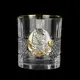 Сет хрустальных стаканов Boss Crystal «Лидер», 6 бокалов Brill Gold, накладки звери золото