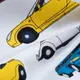 Ткань декоративная хлопок автомобілі біла, Дитячий