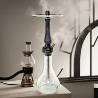 Кальян для куріння тютюну з оздобленням з дерева 2x2 Hookah Medium - Purple (фіолетовий)