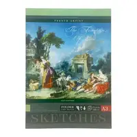 Бумага 140г для эскизов(в папке) А3, 140г/м2, 8л.(295х415)