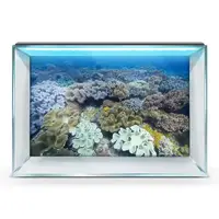 Море для аквариума наклейка с рыбами 75х125 см.