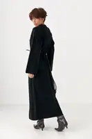 Довга в'язана вільна сукня - чорний колір, ONE SIZE