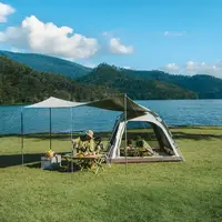 Палатка трехместная автоматическая с тентом Naturehike Ango CNK2550WS010, S, серая