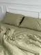 Постельное белье семейное Dushka Home Вареный хлопок премиум 21699 160х215х2 см фисташковое